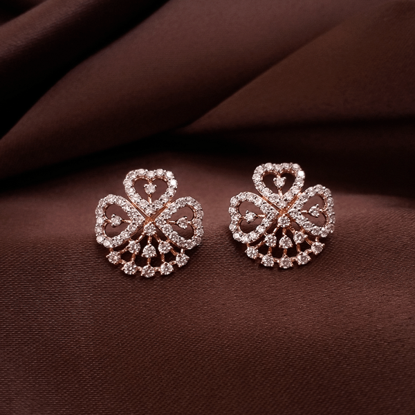 Two Stud Earrings Set for Ladies